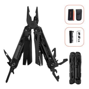 Versatile 18-in-1 Multitool Pliers with Black Coated